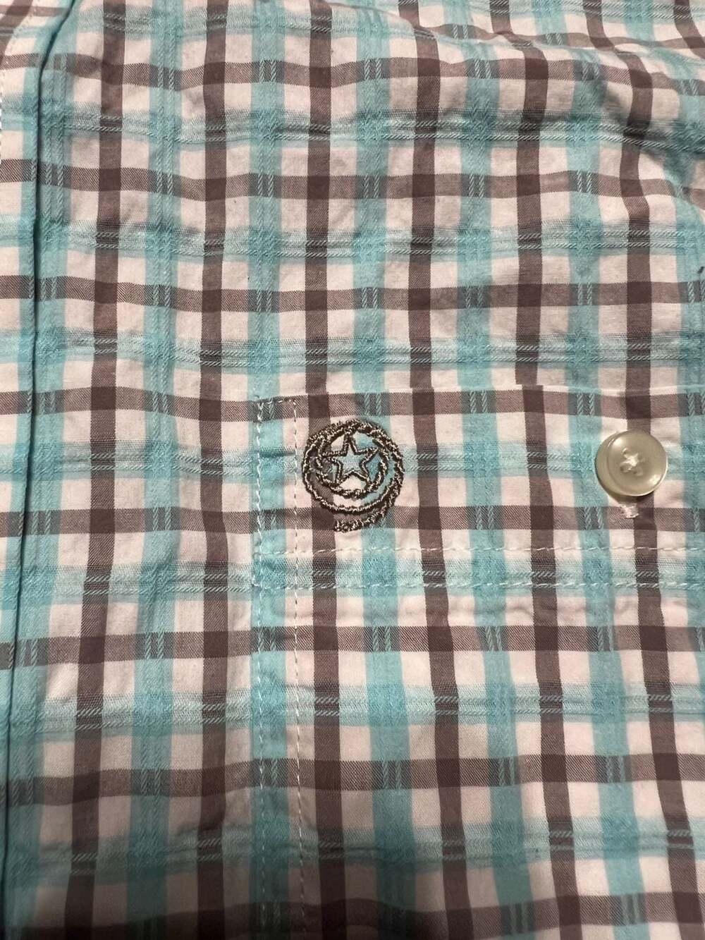 Wrangler George Strait Cowboy Cut Collection Short Sleeve Plaid Western Shirt Si - Picture 4 of 7